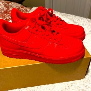 Red Nike Air Force Ones